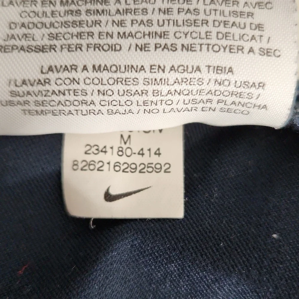 Nike Golf Mens Shirt Size M Windbreaker Pull Over Long Sleeve Zippered Blue